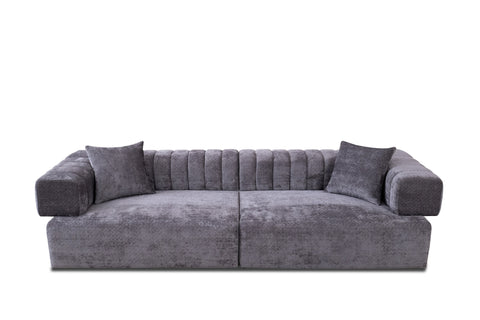 Divani Casa Moreno Modern Grey Fabric 4 Seater Sofa Model VGAH-SF2034-GRY