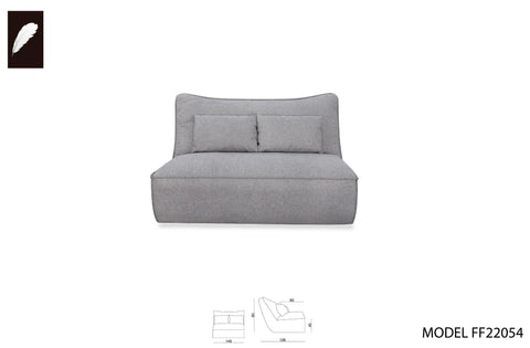 Divani Casa Racine Modern Grey Fabric Modular Sectional Sofa Model VGSX-FF22054-SILT