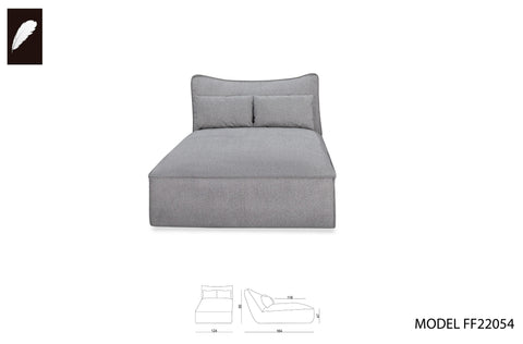 Divani Casa Racine Modern Grey Fabric Modular Sectional Sofa Model VGSX-FF22054-SILT