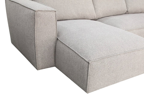 Divani Casa Lulu Modern Light Grey Fabric Modular Sectional Sofa With Left Facing Chaise Model VGSX-F22053-LAF-464