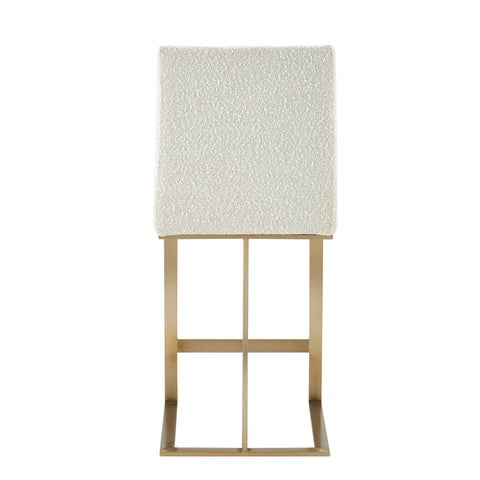 Modrest Frankie Modern Off White Fabric & Antique Brass Counter Chair Model VGGA-6917CH-C-OWHTB