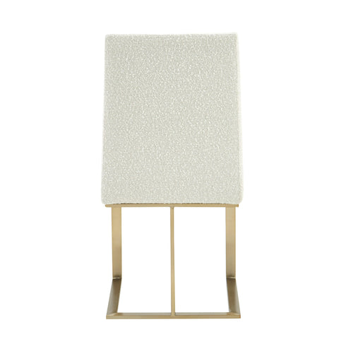 Modrest Frankie Modern Off White Fabric & Antique Brass Dining Chair Model VGGA-6917CH-OWHTB