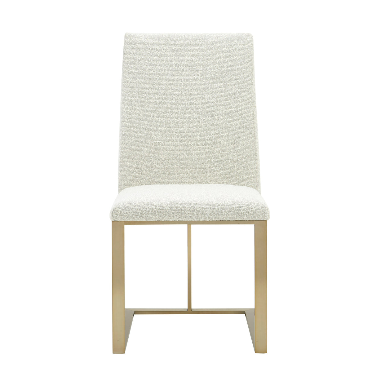 Modrest Frankie Modern Off White Fabric & Antique Brass Dining Chair Model VGGA-6917CH-OWHTB