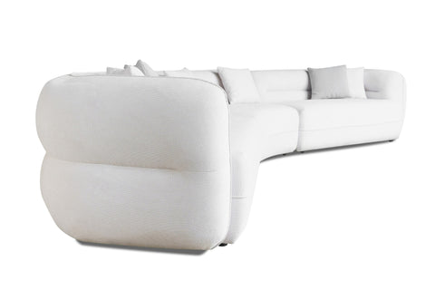 Divani Casa Gypsy Modern Off White Fabric Curved Sectional Sofa Model VGAH-FL12-OFF