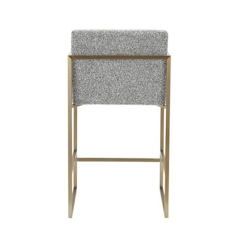 Modrest Suzanne Modern Grey Fabric & Antique Brass Counter Chair Model VGGA-6229CH-C-GRY