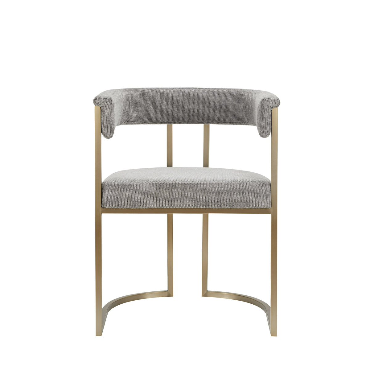 Modrest Byron Modern Grey Fabric & Antique Brass Dining Chair Model VGGA-6966CH-GRY