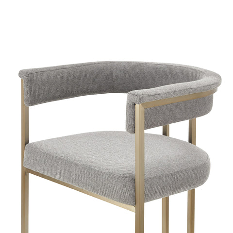 Modrest Byron Modern Grey Fabric & Antique Brass Counter Chair Model VGGA-6966CH-C-GRY