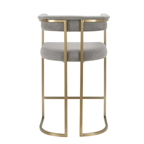 Modrest Byron Modern Grey Fabric & Antique Brass Counter Chair Model VGGA-6966CH-C-GRY