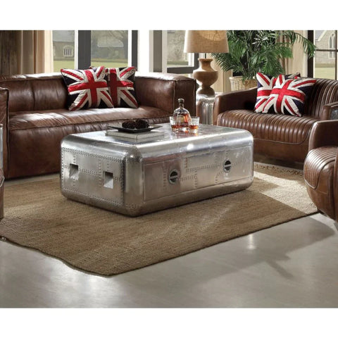 Brancaster Aluminum Coffee Table Model 82180 By ACME Furniture