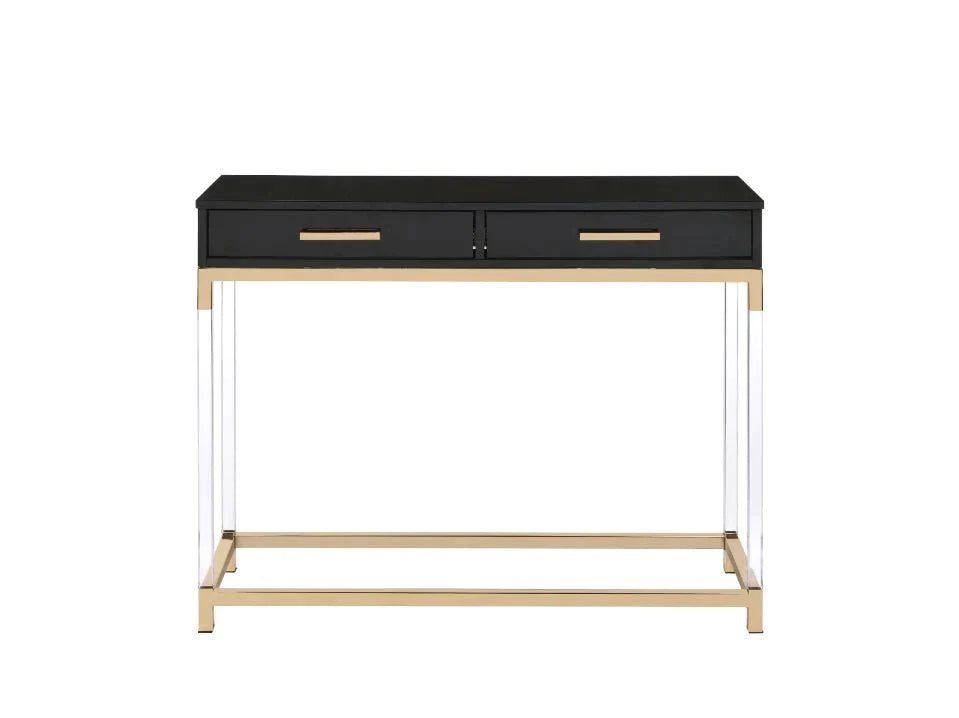 Adiel Black & Gold Finish Accent Table Model 82348 By ACME Furniture