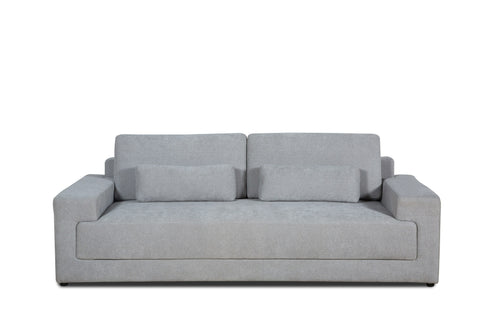 Divani Casa Loki Modern Grey Fabric 3 Seat Sofa Model VGAH-SF1015-3-GRY