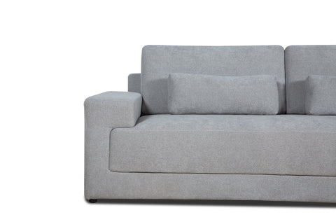Divani Casa Loki Modern Grey Fabric 3 Seat Sofa Model VGAH-SF1015-3-GRY