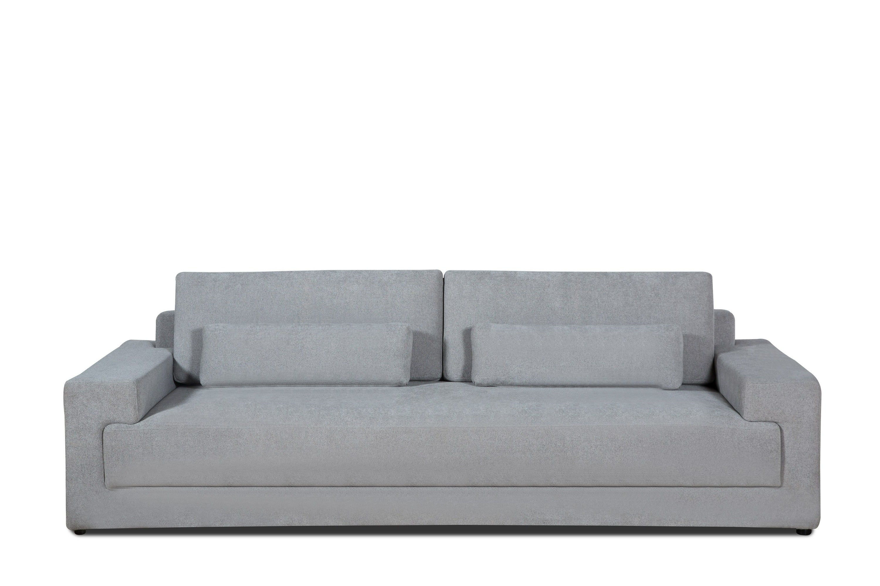 Divani Casa Loki Modern Grey Fabric 4 Seat Sofa Model VGAH-SF1015-4-GRY