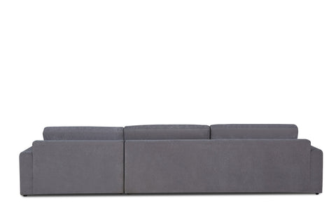 Divani Casa Loki Modern Grey Fabric Right Facing Sectional Sofa Model VGAH-SF1015-SECT-GRY