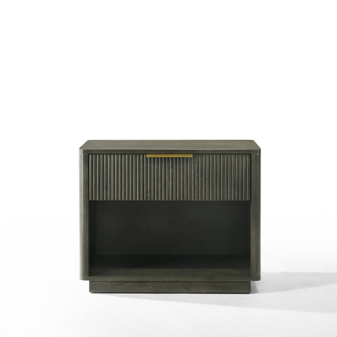 Nova Domus Santa Barbara & Santa Monica Modern Grey Fabric & Grey Wash Bedroom Set Model VGMA-BR-152-BR-144-SET-GRY