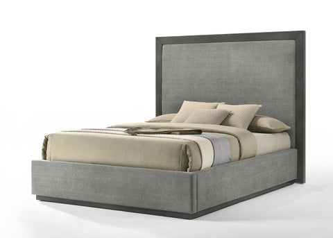 Nova Domus Santa Barbara & Santa Monica Modern Grey Fabric & Grey Wash Bedroom Set Model VGMA-BR-152-BR-144-SET-GRY