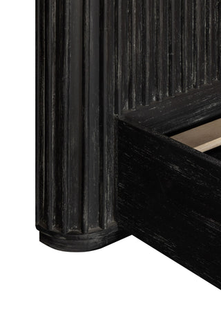 Modrest Fields Modern Black Acacia Bed Model VGWD-VGD2-BED-BLK