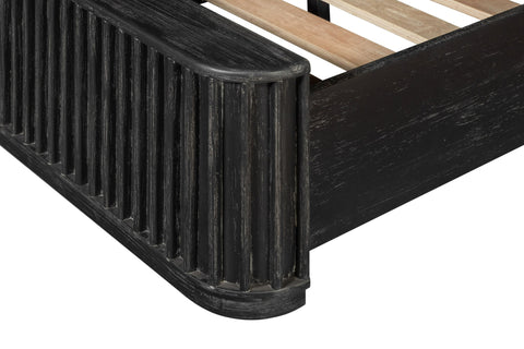 Modrest Fields Modern Black Acacia Bed Model VGWD-VGD2-BED-BLK