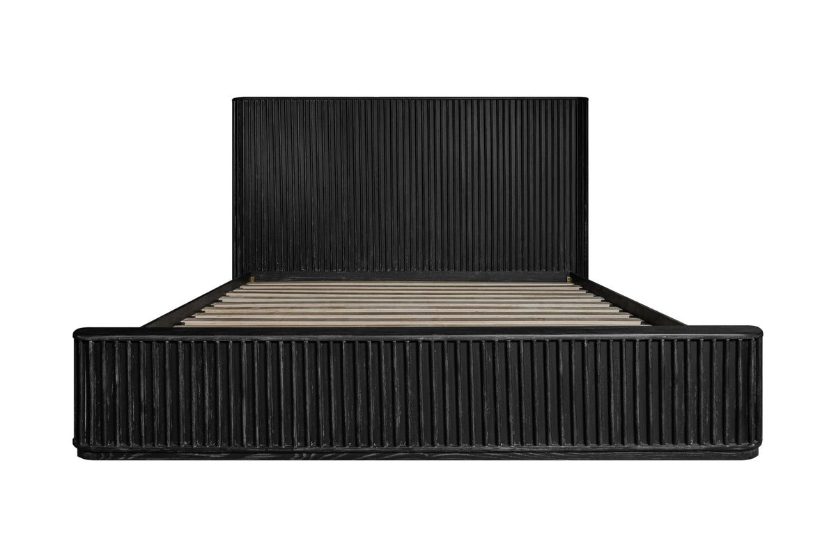 Modrest Fields Modern Black Acacia Bed Model VGWD-VGD2-BED-BLK
