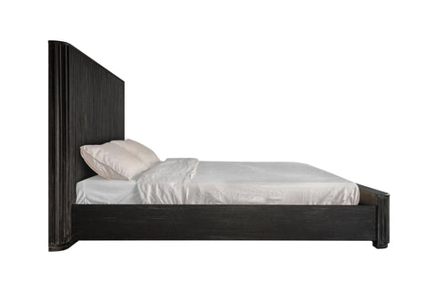 Modrest Fields Modern Black Acacia Bed Model VGWD-VGD2-BED-BLK