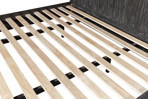 Modrest Fields Modern Black Acacia Bed Model VGWD-VGD2-BED-BLK