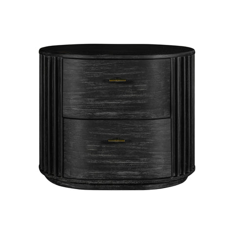 Modrest Fields Modern Black Acacia Nightstand Model VGWD-VGD2-BST02-BLK