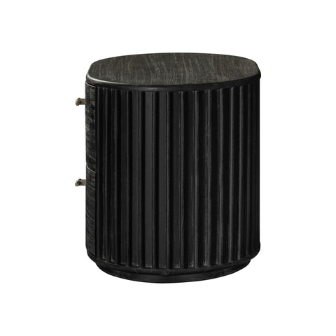 Modrest Fields Modern Black Acacia Nightstand Model VGWD-VGD2-BST02-BLK