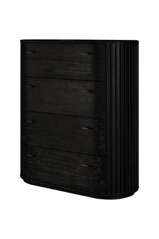Modrest Fields Modern Black Acacia Chest Model VGWD-VGD2-TB04-BLK