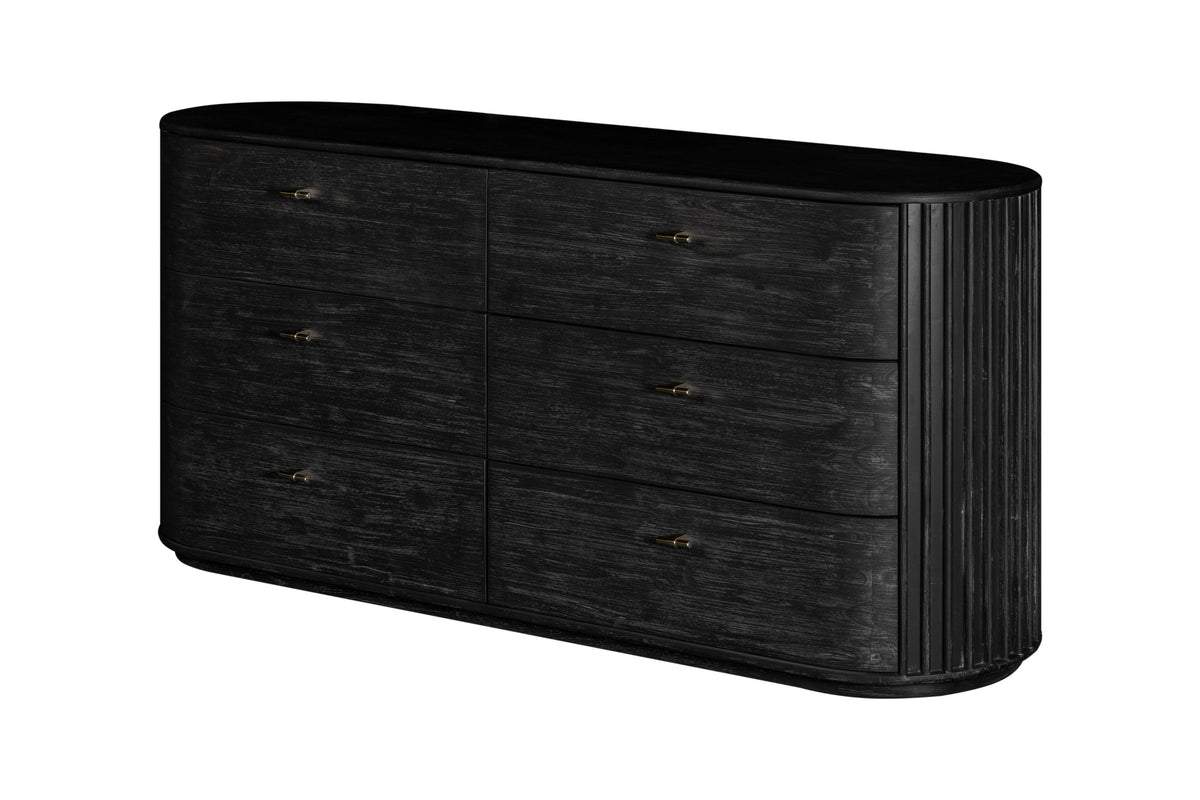 Modrest Fields Modern Black Acacia Dresser Model VGWD-VGD2-DR06-BLK