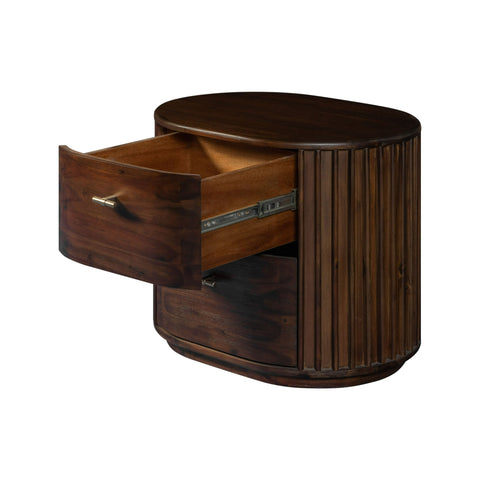 Modrest Fields Modern Walnut Acacia Nightstand Model VGWD-VGD3-BST02-WAL