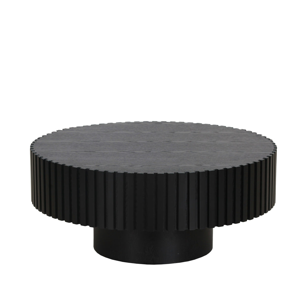 Modrest Pierre Modern Black Ash Small Round Coffee Table Model VGDW-DW4023-SML-BLK