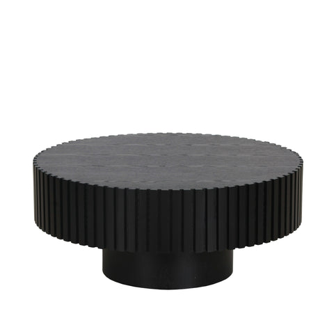Modrest Pierre Modern Black Ash Small Round Coffee Table Model VGDW-DW4023-SML-BLK