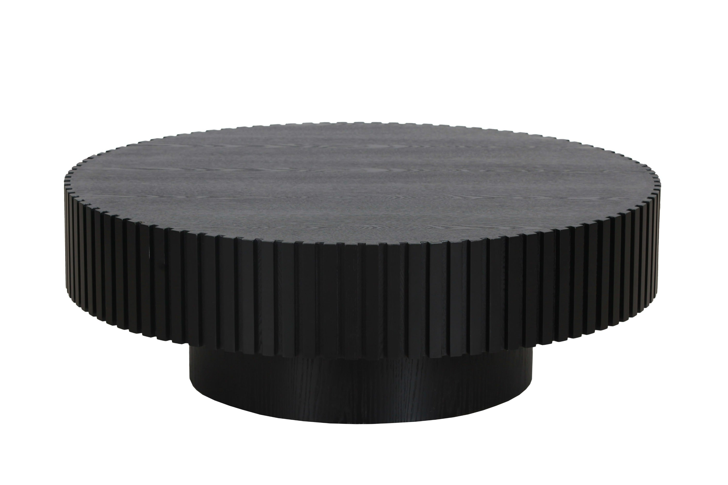 Modrest Pierre Modern Black Ash Large Round Coffee Table Model VGDW-DW4023-LRG-BLK