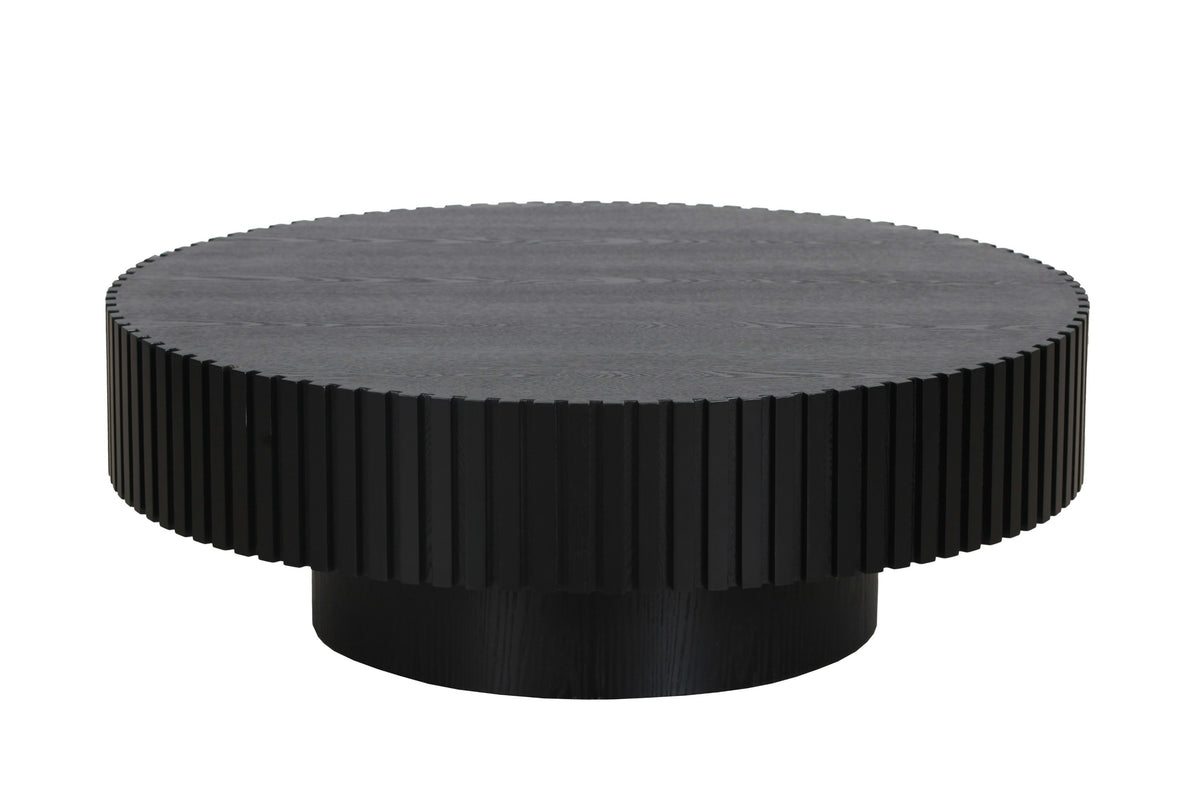 Modrest Pierre Modern Black Ash Large Round Coffee Table Model VGDW-DW4023-LRG-BLK