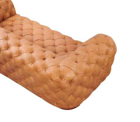 Divani Casa Dexter Transitional Camel Full Italian Leather Sofa Model VGCA-114-3-SEAT-BRN