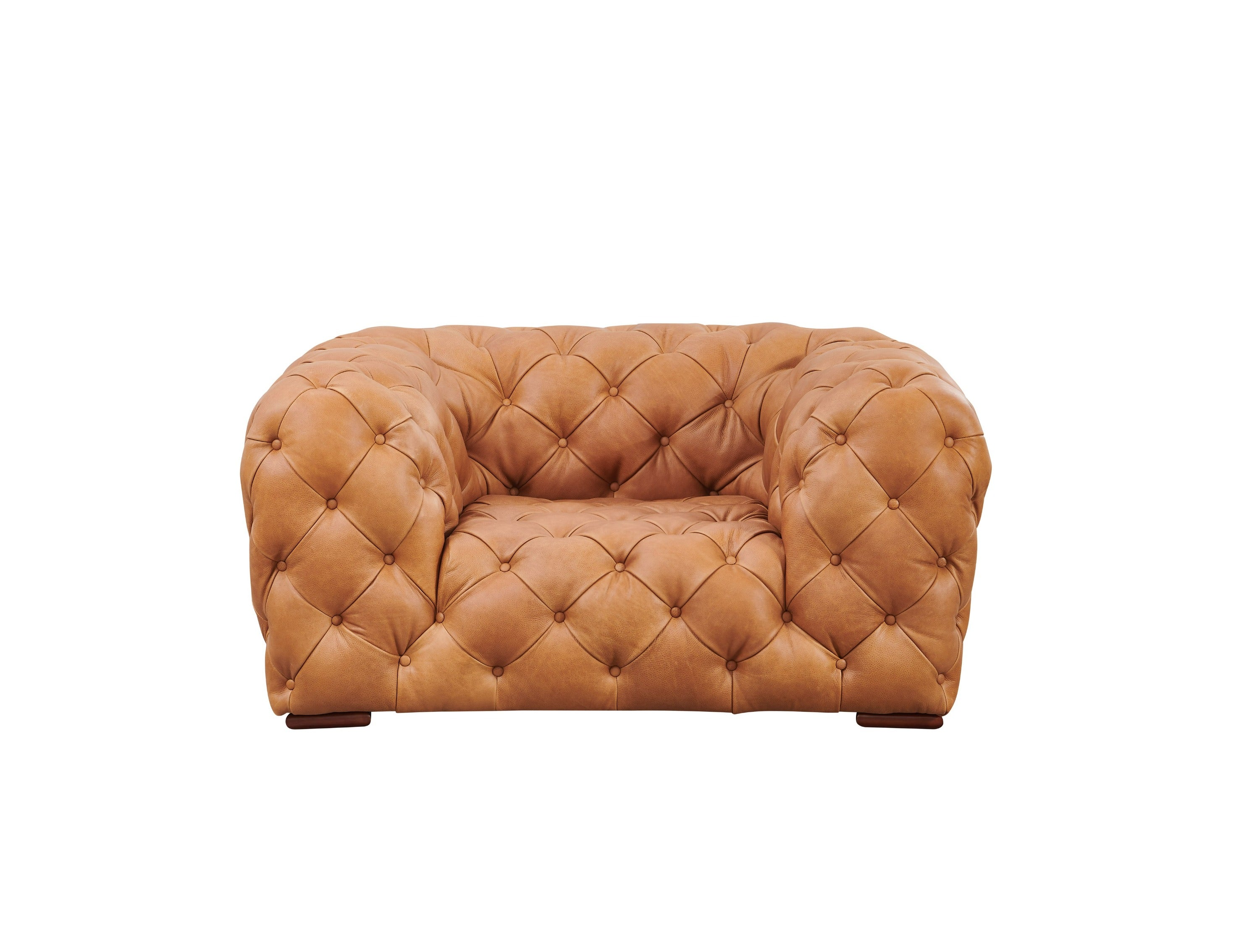 Divani Casa Dexter Transitional Camel Full Italian Leather Lounge Chair Model VGCA-114-CHR-BRN