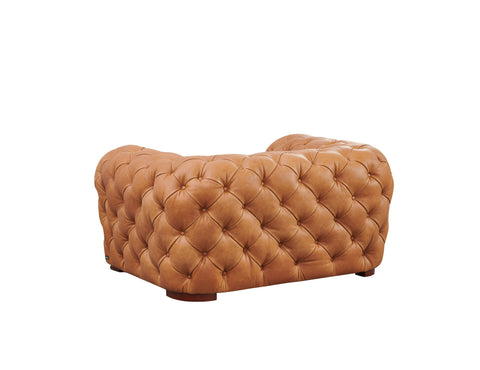 Divani Casa Dexter Transitional Camel Full Italian Leather Lounge Chair Model VGCA-114-CHR-BRN