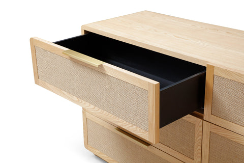 Modrest Gavin Modern Natural Ash & Rattan Bedroom Set Model VGVC-BD2411-SET-NAT