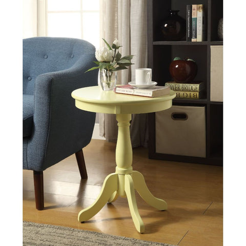 ACME Alger Light Yellow Finish Alger Accent Table Model 82806