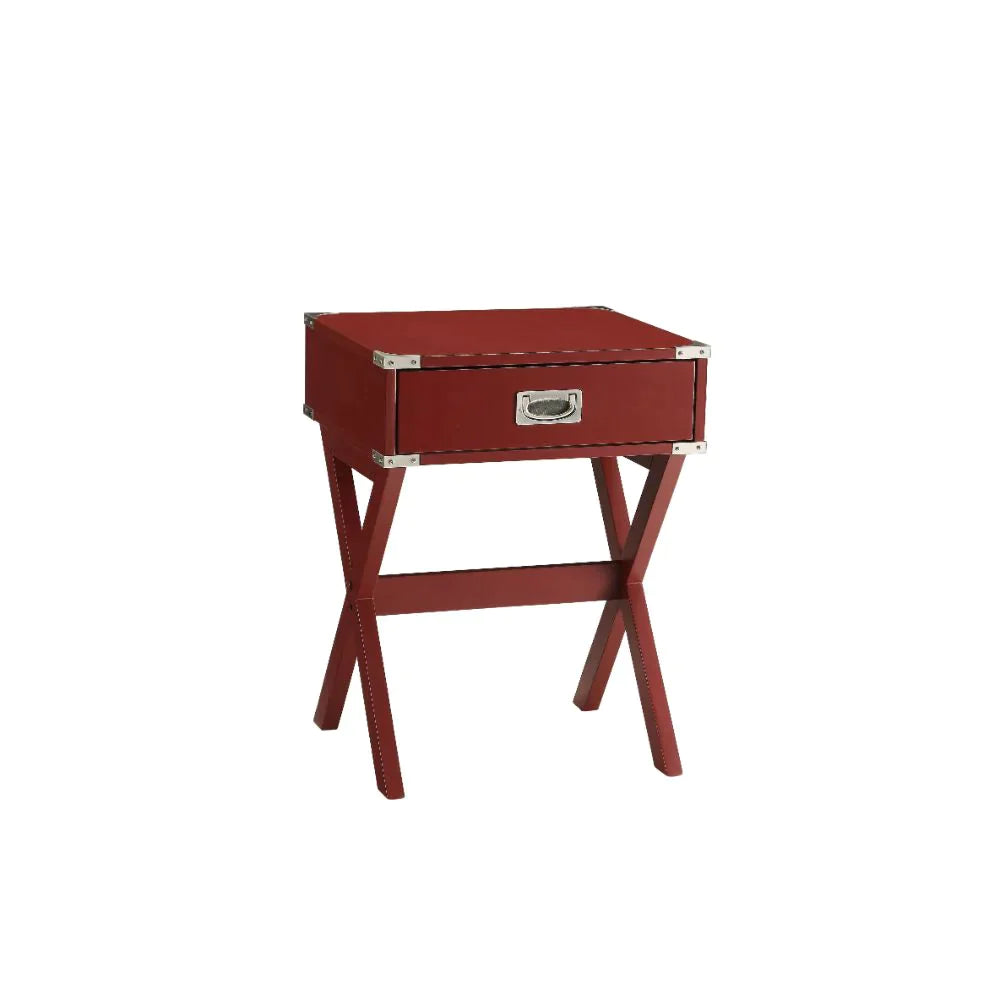 Babs Red End Table Model 82820 By ACME Furniture