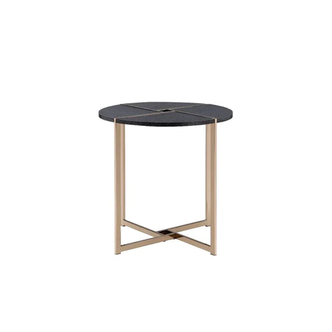 Bromia Black & Champagne End Table Model 83007 By ACME Furniture