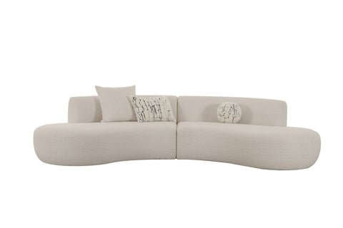 Divani Casa Weldon Modern Off White Fabric Curved Sectional Model VGOD-ZW-24024-G468-1A