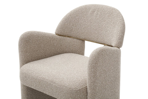Modrest Ashley Modern Beige Fabric & Brushed Brass Dining Chair Model VGVCB2402-BGE