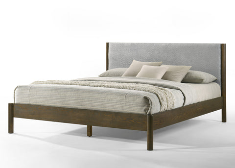 Queen Modrest Carolina Modern Grey Fabric & Wenge Bed Model VGMA-BR-167-BED-WNG-Q