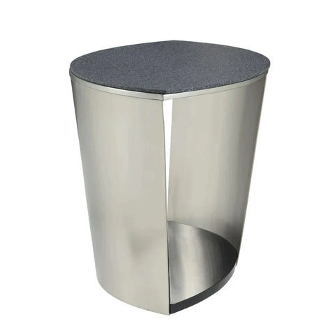 Thyge Satin Plated & Glass Stone End Table Model 83042 By ACME Furniture