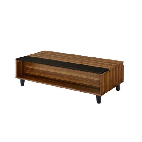 Avala Walnut & Black Coffee Table Model 83140 By ACME Furniture