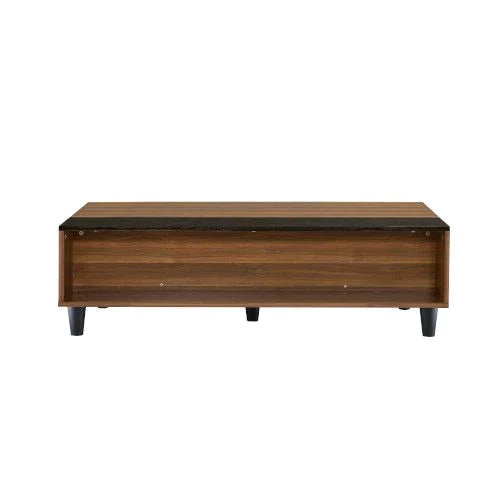 Avala Walnut & Black Coffee Table Model 83140 By ACME Furniture