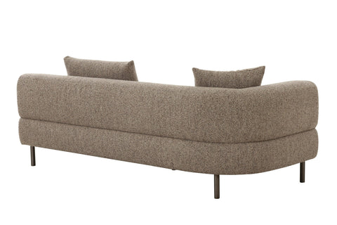 Divani Casa Plume Modern Brown Fabric Sectional Sofa Model VGOD-ZW-24014-BRN
