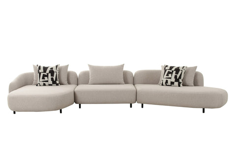Divani Casa Marge Contemporary Beige Sectional Sofa Model VGOD-ZW-24015-BGE