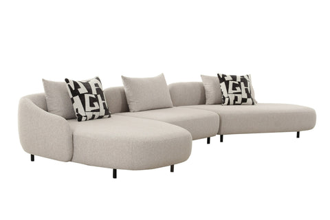Divani Casa Marge Contemporary Beige Sectional Sofa Model VGOD-ZW-24015-BGE